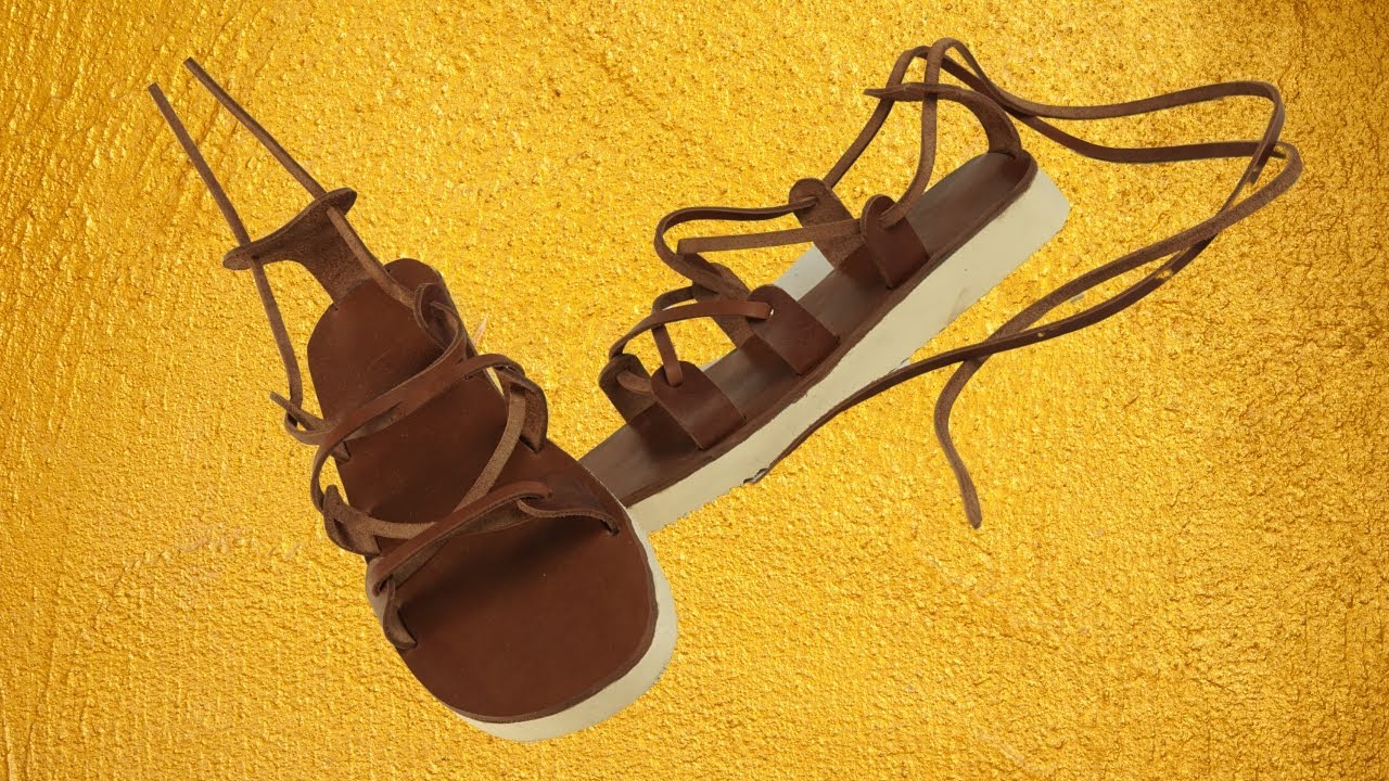 How to Make Greek Sandals Sandals (link to PDF Pattern in Description)