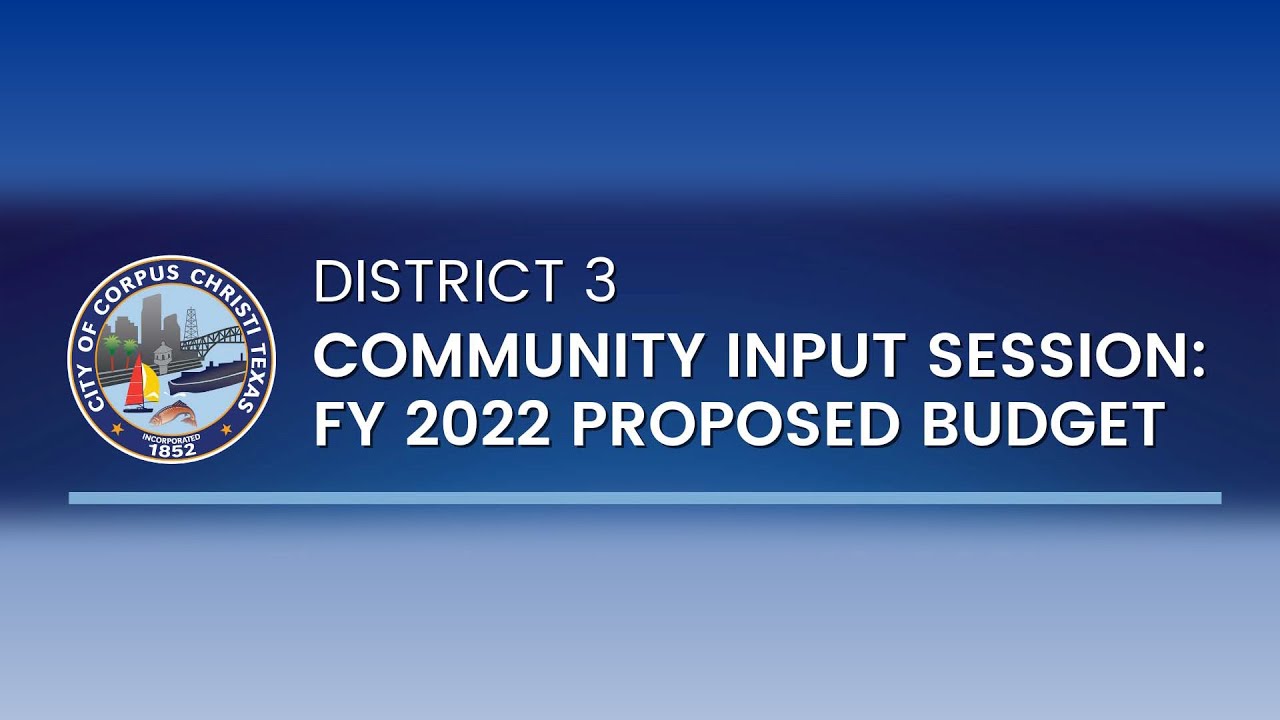 2021 District 3 Proposed Budget Community Input Session