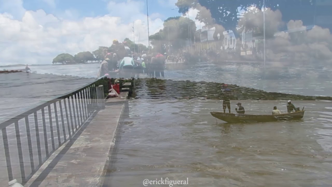 Crecida histórica del imponente río Orinoco. Ciudad Bolívar, 25 de agosto 2018.