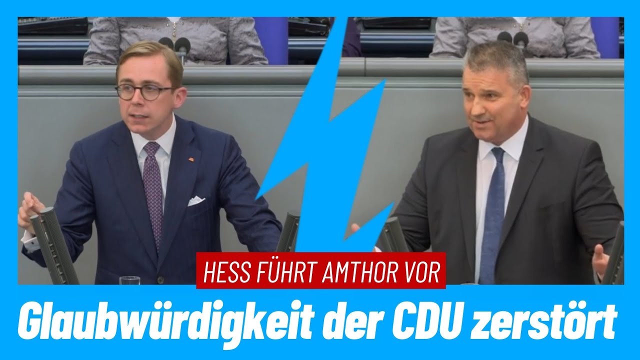 Volltreffer: Hess (AfD) f&uuml;hrt Amthor (CDU) vor