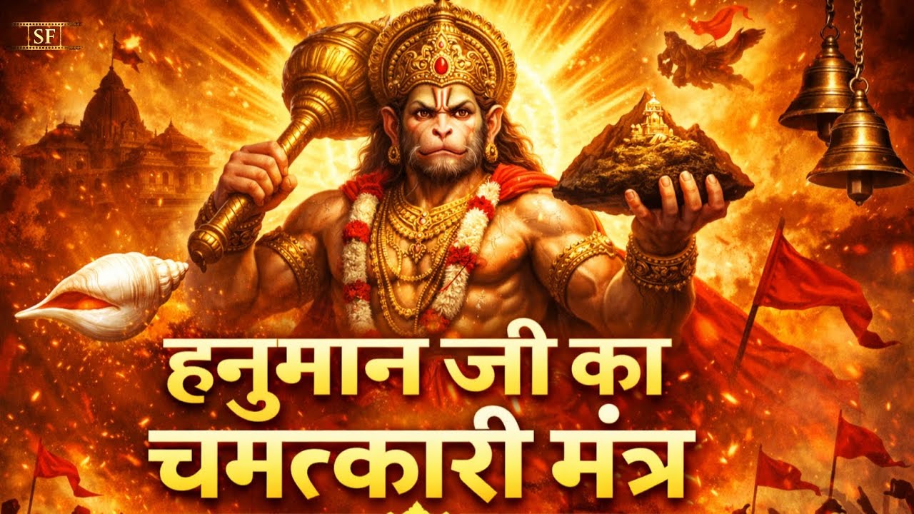 हनुमान जी का चमत्कारी मंत्र 108 बार | Powerful Hanuman Mantra Chant | शत्रु और बाधा नाशक 