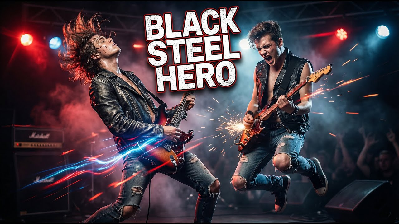 🎸 BLACK STEEL HERO | Epic Rock Anthem of Justice & Power