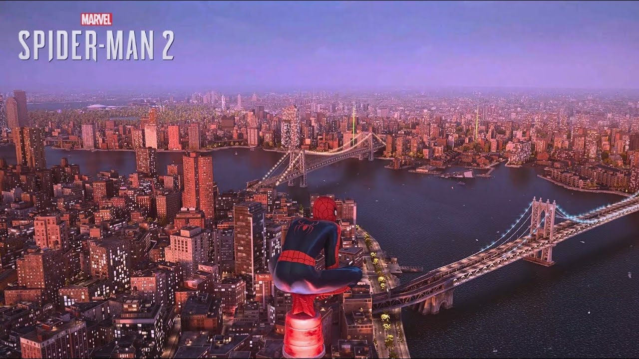Spider-Man 2 PS5 - Free roam Gameplay Brand New Day Suit (4K60FPS)