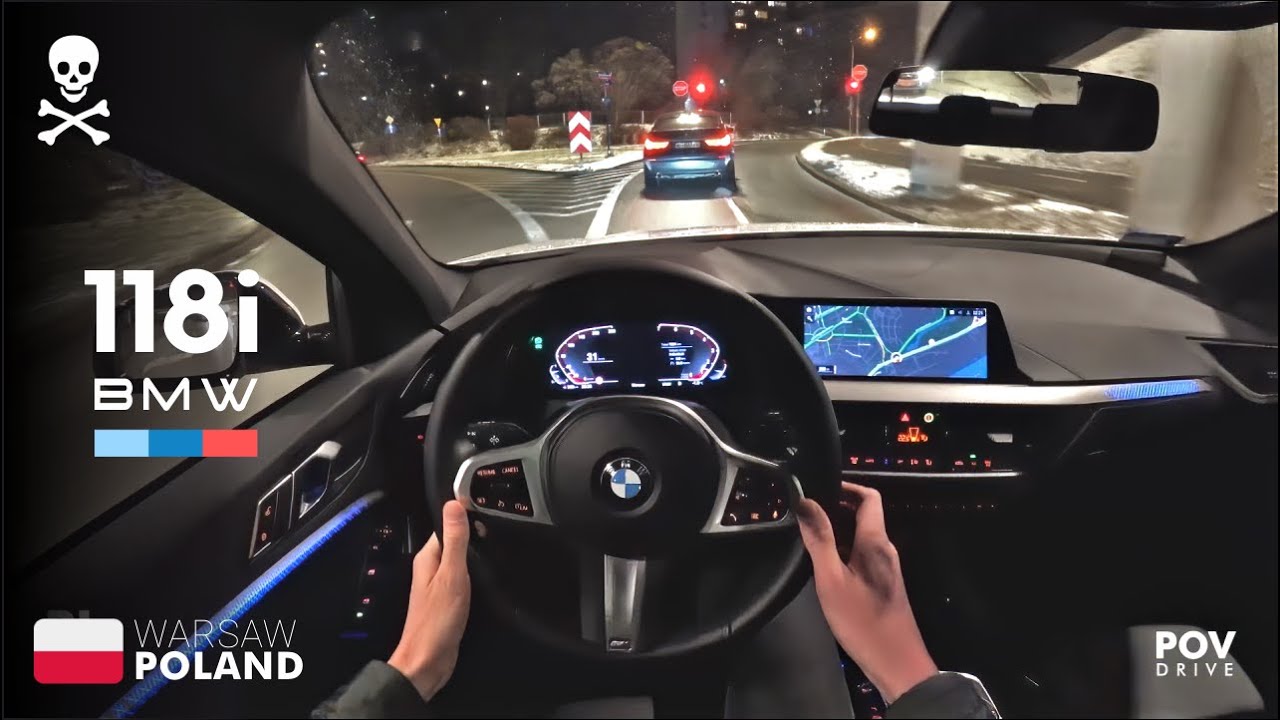 2022 Bmw 1 series — Dynamic Winter Night POV Drive 🇵🇱 POVDRIVE