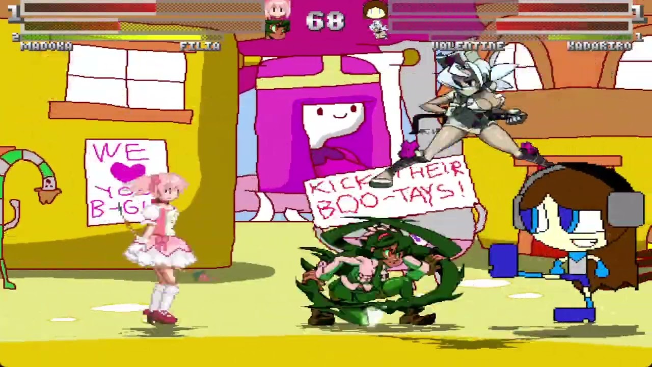 Madoka Kaname & Filia Medici vs Kadariro & Valentine | MUGEN Request Battle