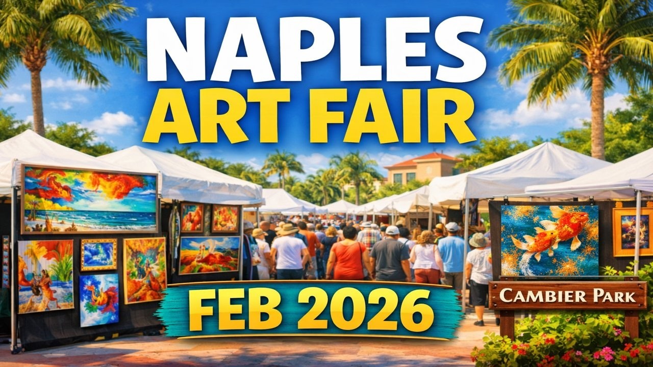 🎨 Naples National Art Fair 2026 at Cambier Park | Downtown Naples Florida Walking Tour