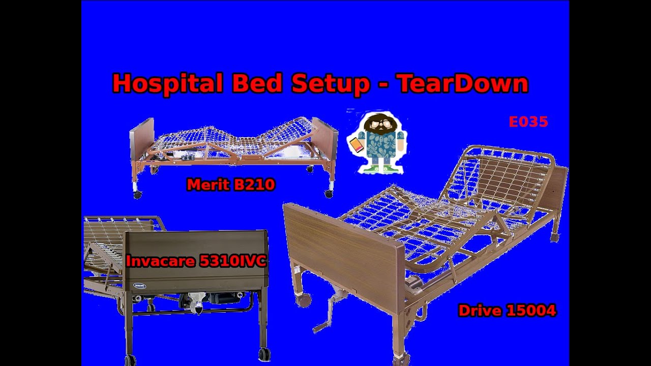 Подготовка больничной койки – демонтаж Invacare 5310IVC – привод 15004 – Merit B210