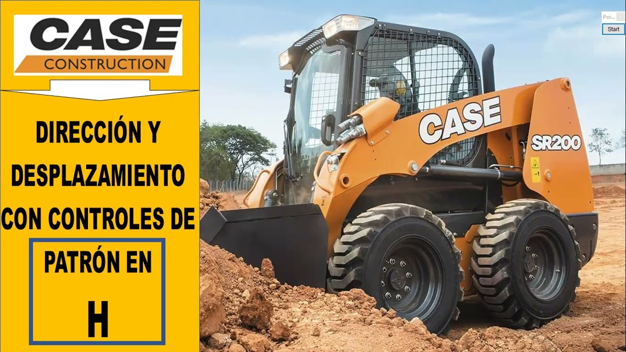 Operacion de controles de minicargador CASE