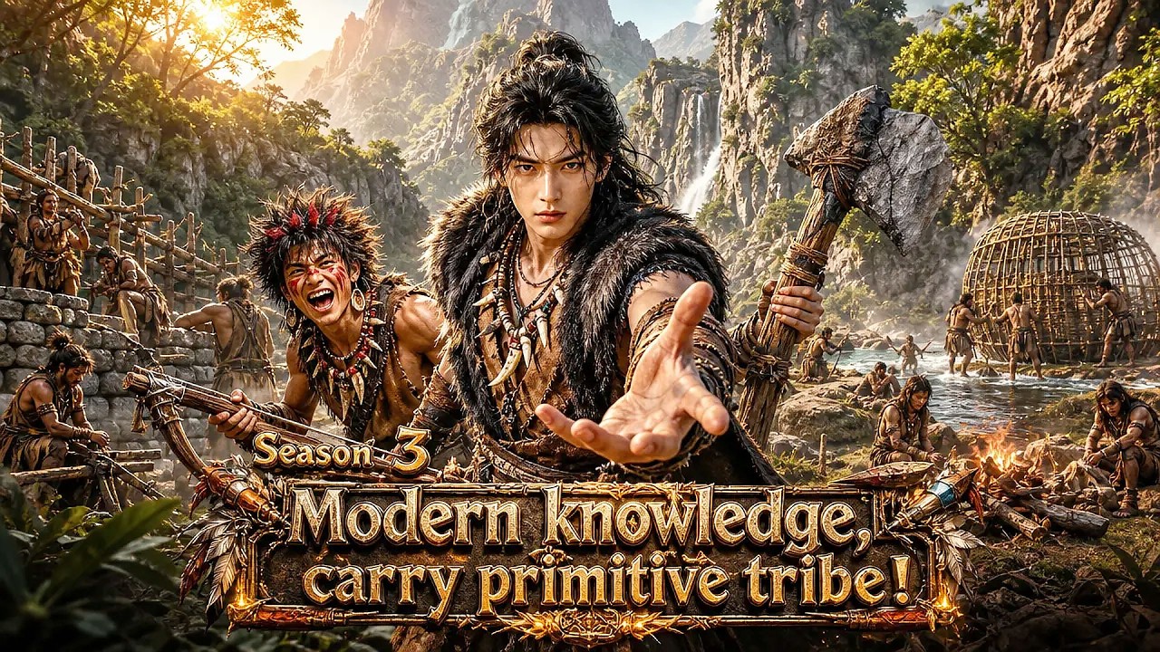 【DUB】Season 3：Transmigrated to primal world, builds walls, fires pottery, tech stuns tribe!#aivideo