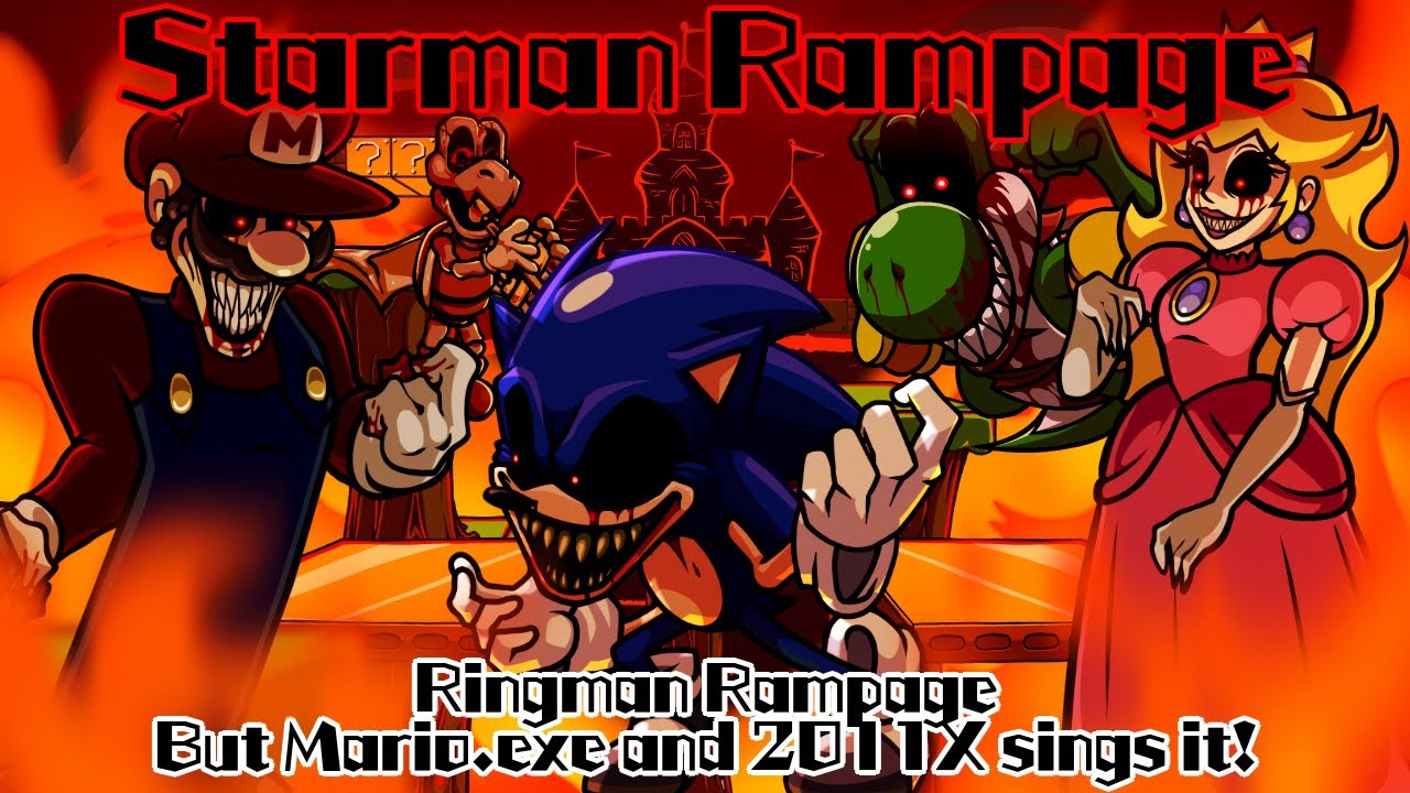 Starman Rampage / Ringman Rampage but Mario.exe and 2011X sings it! (FNF Cover)