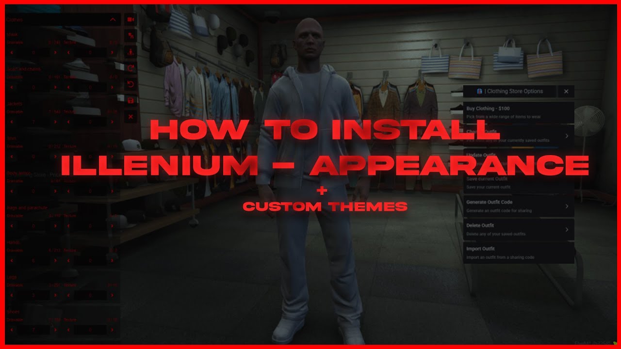 ESX - FREE Clothing Script | Illenium Appearance Install & Showcase + Custom Themes | FiveM 2025