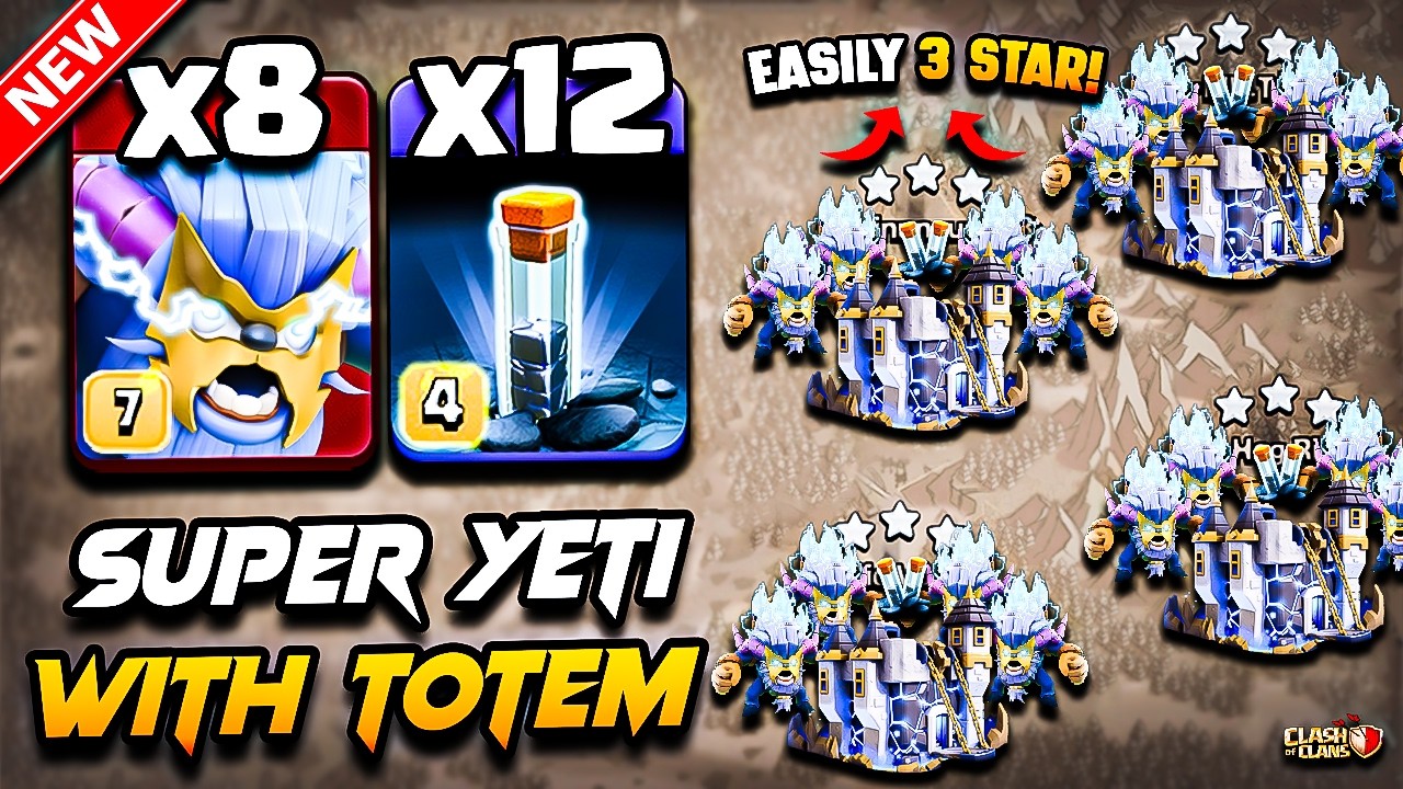 Th18 SUPER YETI Attack With TOTEM Town Hall 18 | Best TH18 Attack Strategy With SUPER YETI 2026 COC