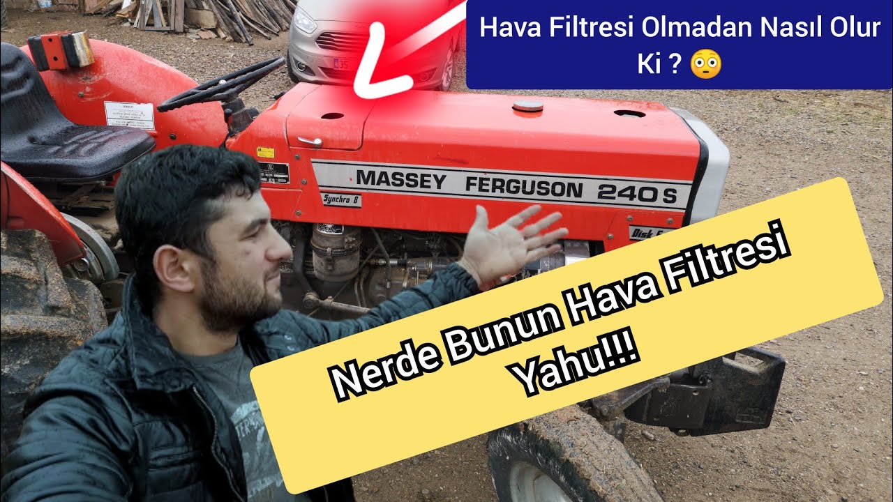 Hava Filtresi Olmayan Traktör Mü 😱 tractor without air filter #masseyferguson240 #gorpro #air filter