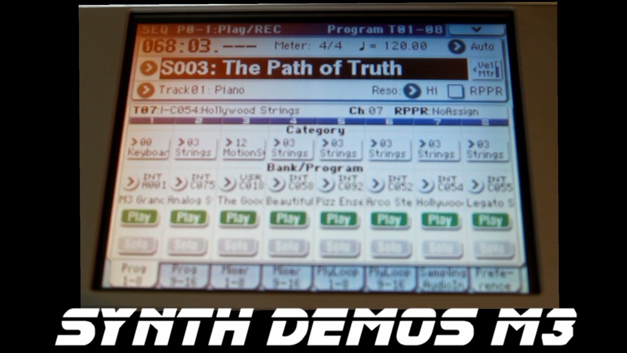Synth Demos Korg M3 Part 4