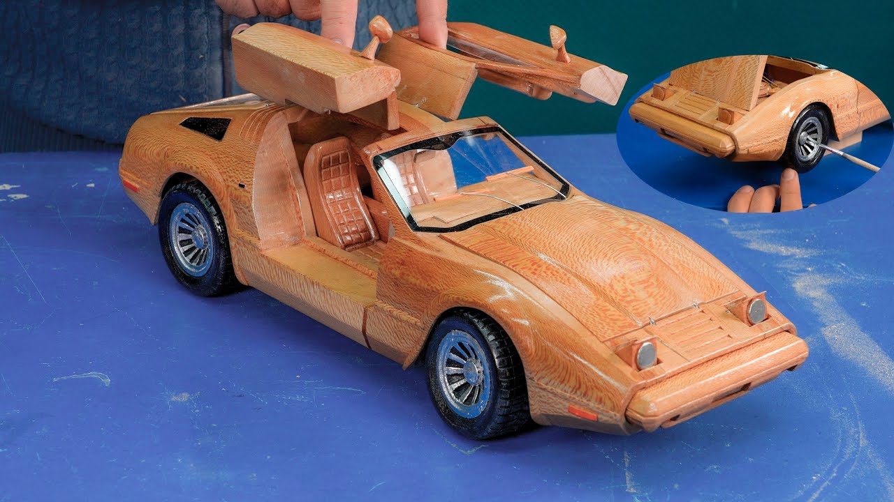 Bricklin SV - 1 (1975) out of wood - Wooden Cars