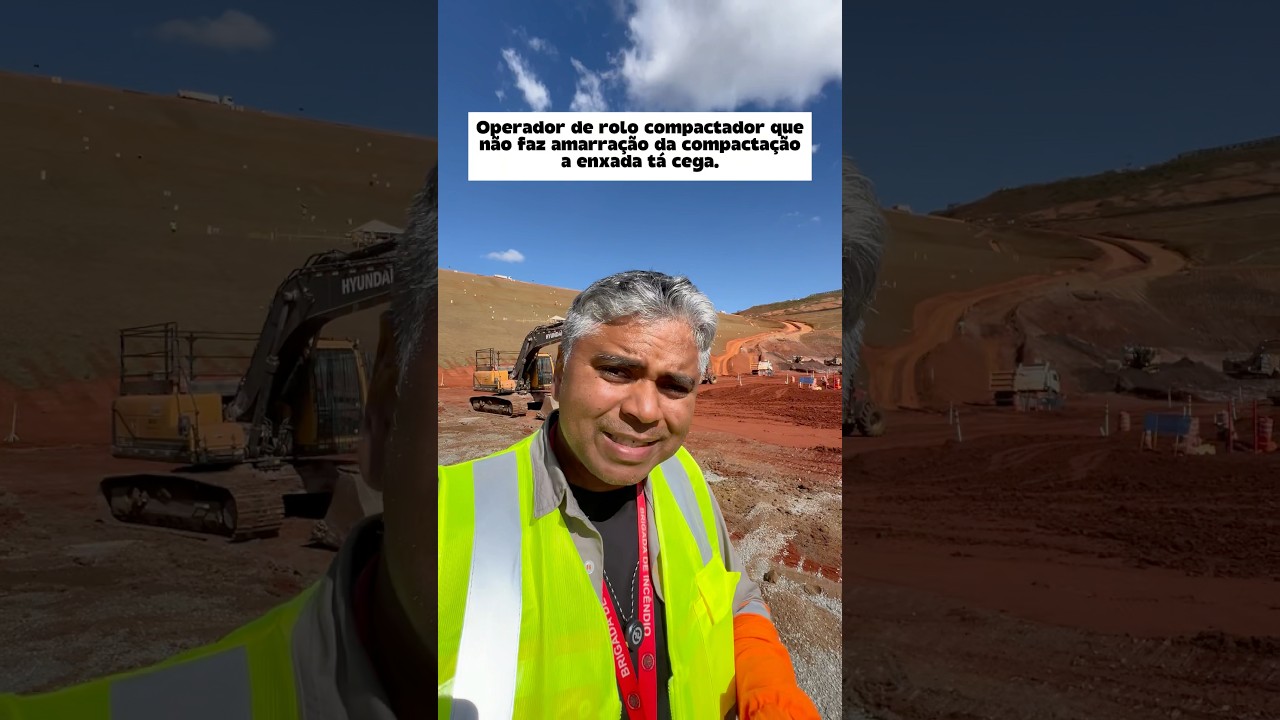 Operador de rolo compactador que n&atilde;o faz amarra&ccedil;&atilde;o da compacta&ccedil;&atilde;o a enxada t&aacute; cega #shorts