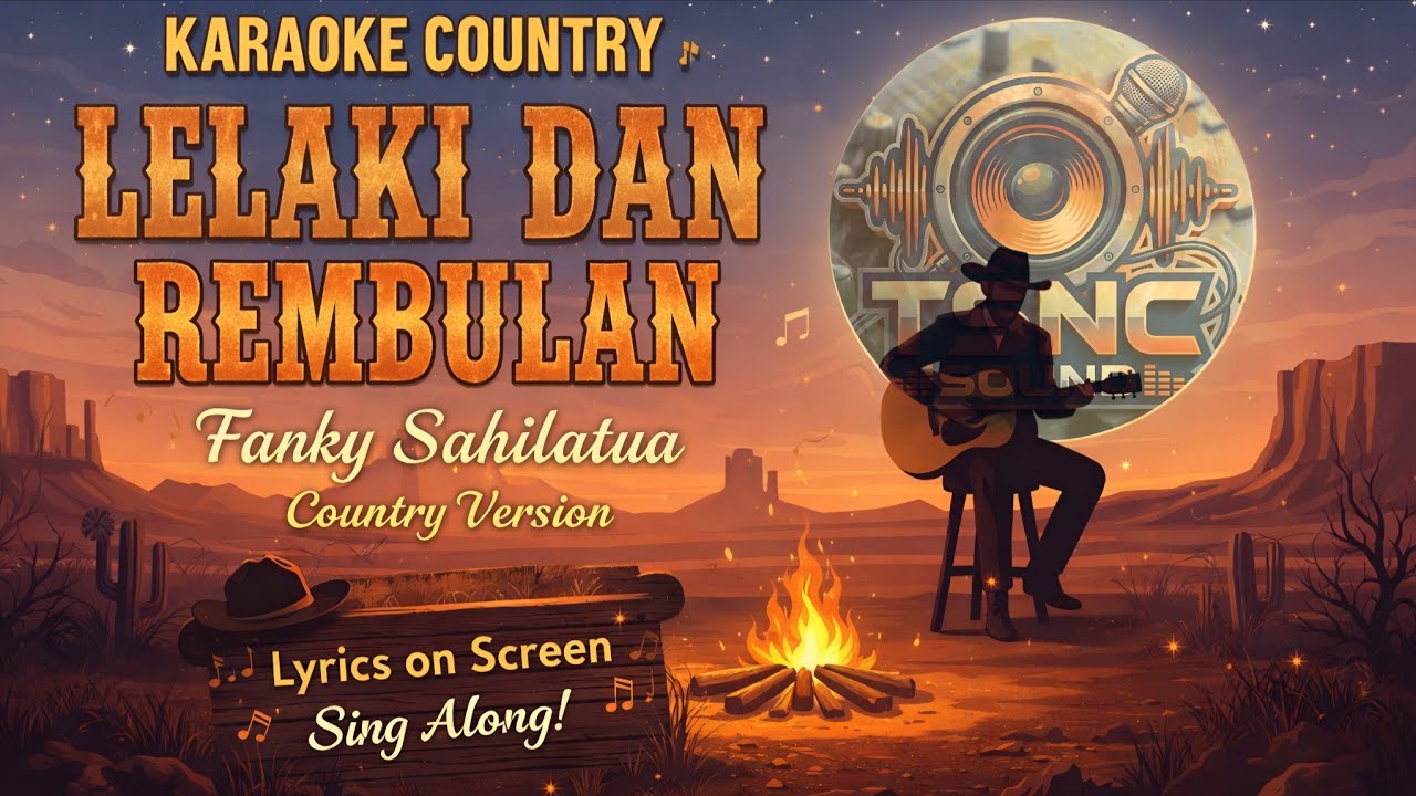 🔥LELAKI DAN REMBULAN | KARAOKE COUNTRY VERSION | Franky Sahilatua