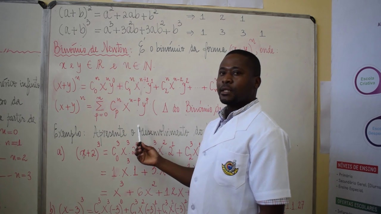 Disciplina de Matemática – 12ª Classe – Triângulo de Pascal e Binómio de Newton