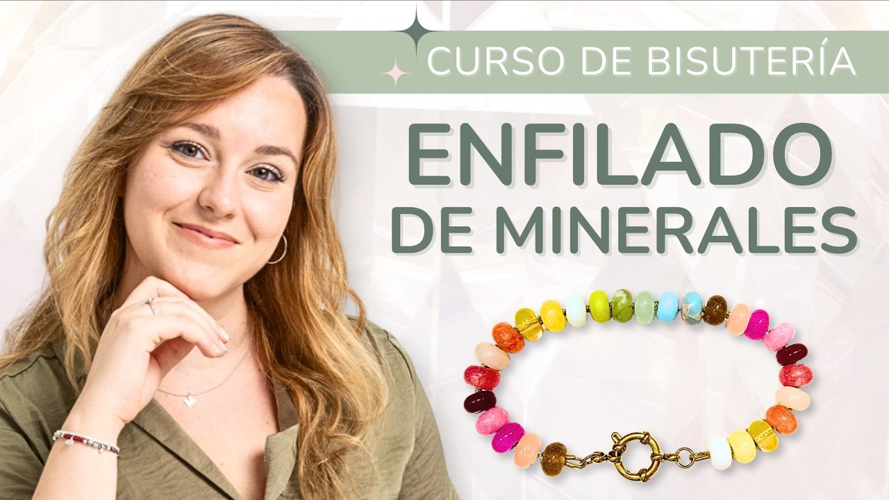 💎Cómo hacer una PULSERA de MINERALES con entre nudos [FÁCIL]