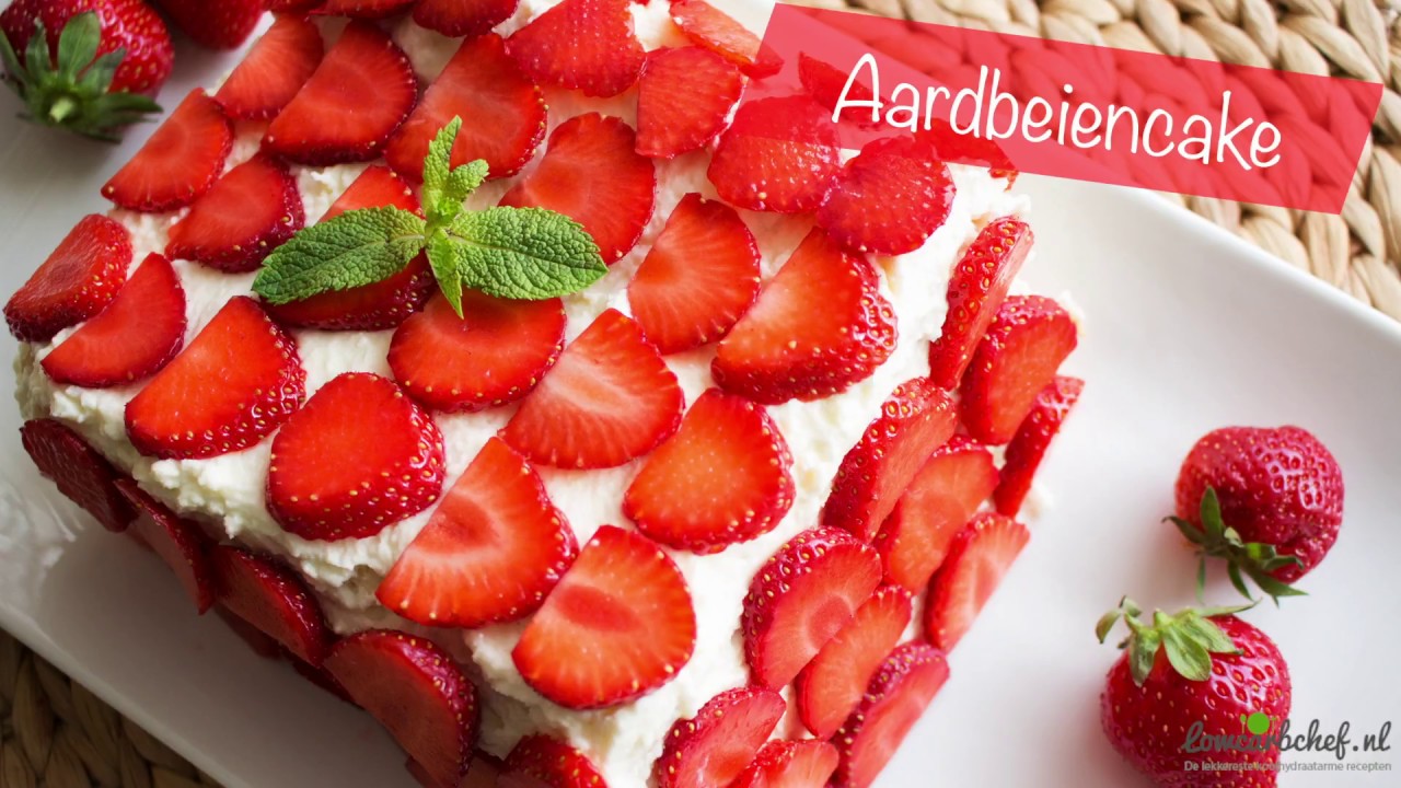 Koolhydraatarme aardbeiencake | Lowcarbchef.nl