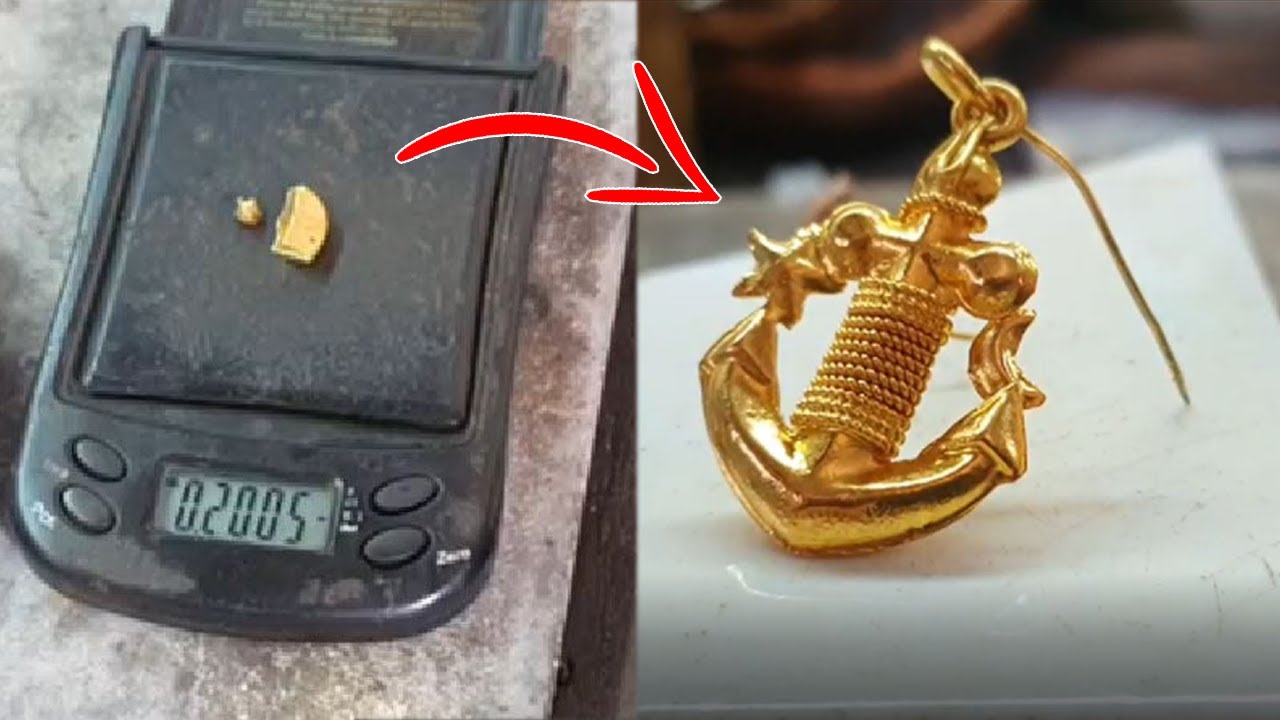 Necklace gold pendant / Anchor gold pendant / How to make gold design