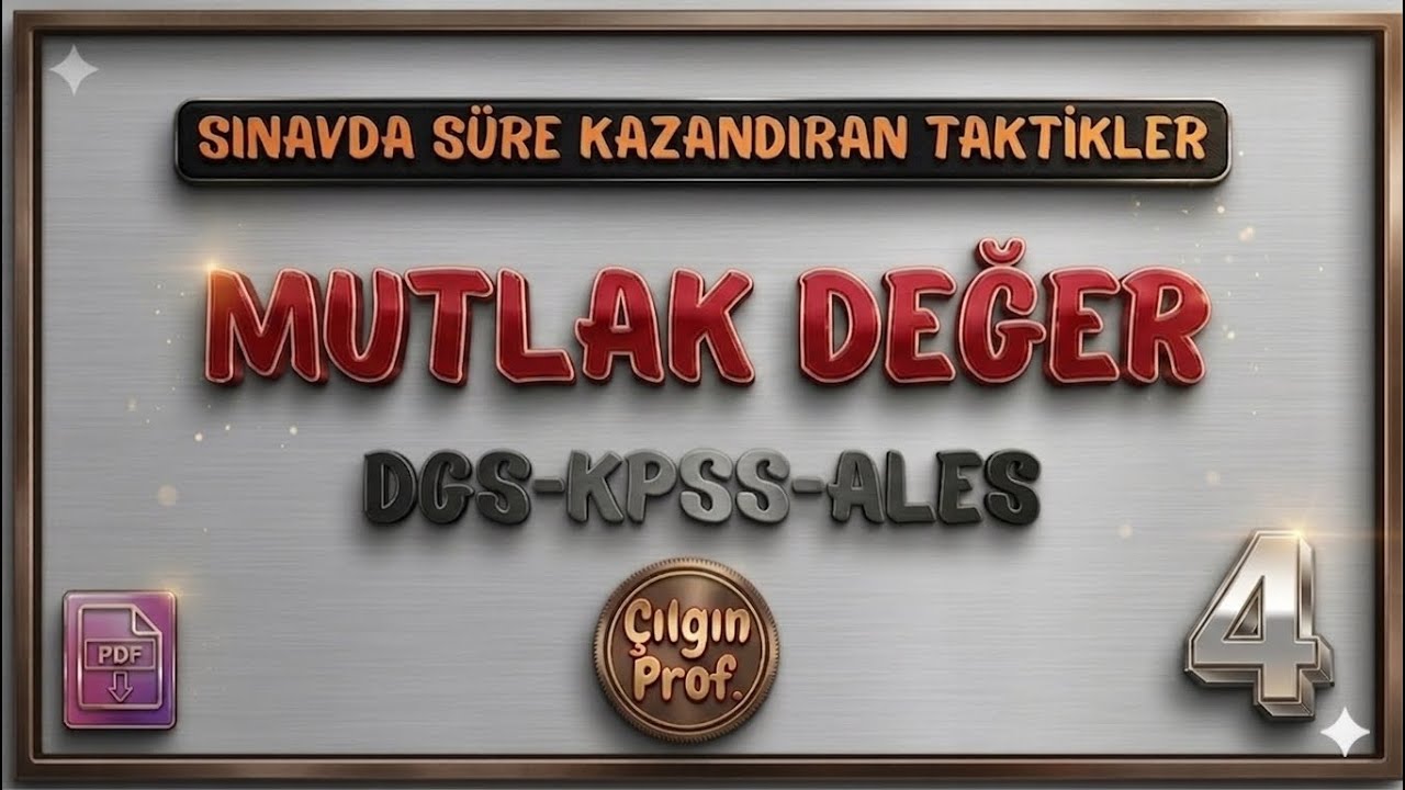 MUTLAK DEĞER SINAVDA SÜRE KAZANDIRAN TAKTİKLER.!