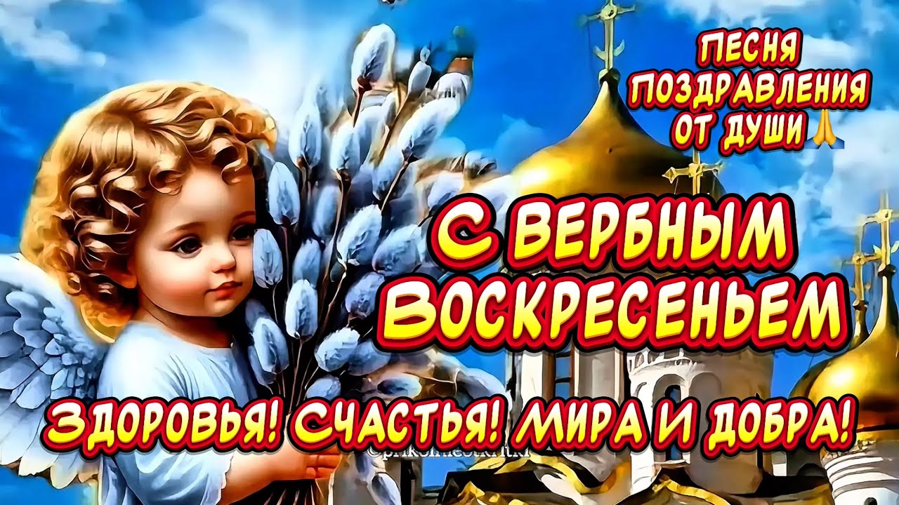 Очень Красивое песня-поздравление с Вербным Воскресеньем🕊️
