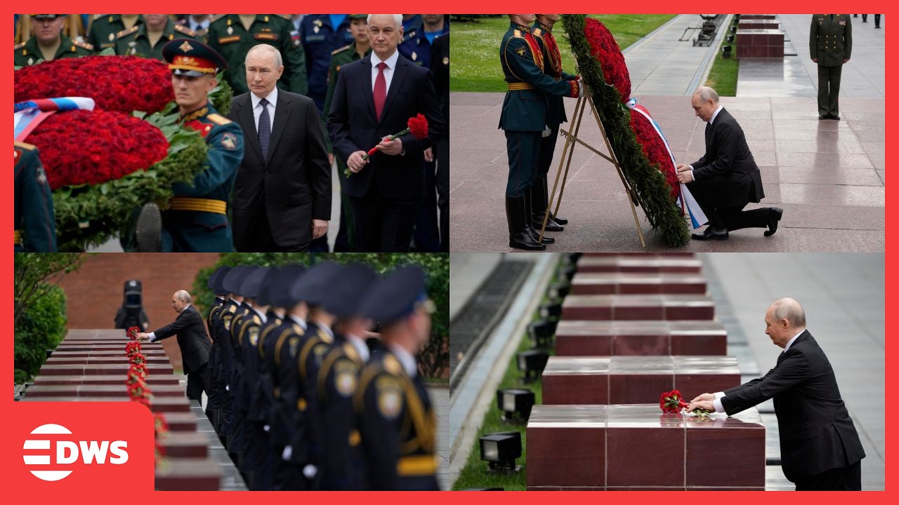 FULL CEREMONY: Putin Pays Tribute at Tomb of Unknown Soldier on WWII Remembrance Day in Moscow |AC1B