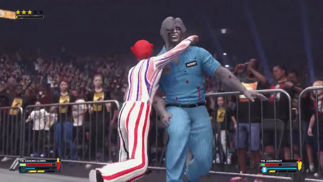 WWE 2K24 HORROR MATCH The Dancing Clown VS The Juggernaut