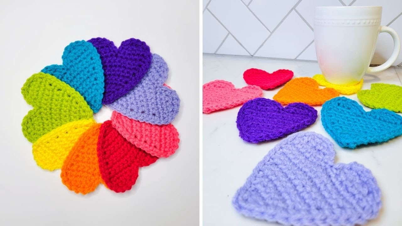 Heart Garland / Coasters Crochet Pattern (Valentine's Day Crochet)