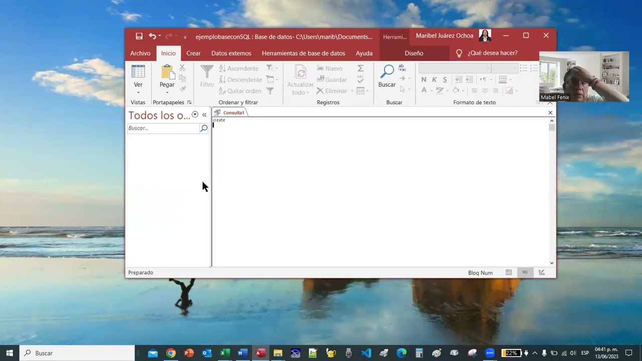 Vista SQL en ACCESS