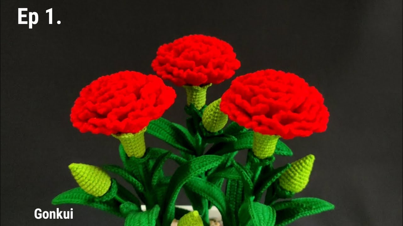Ep1. Petals A ❤️ Crochet Carnation flower Tutorial step by step #crochetflower #crochet