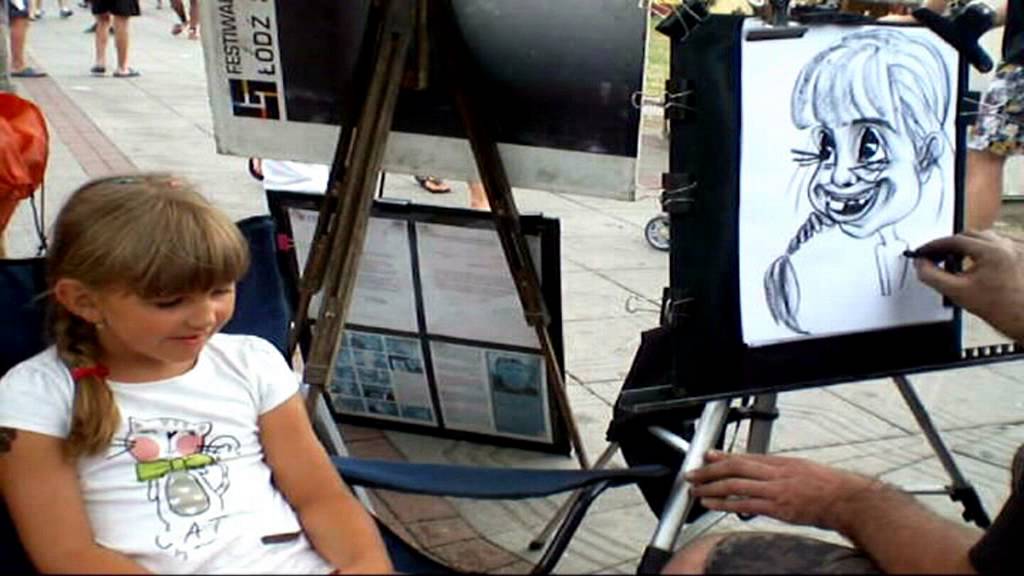 Karykatura na żywo, filmik z 2013 r. - rysowanie karykatur 3-minutowych.