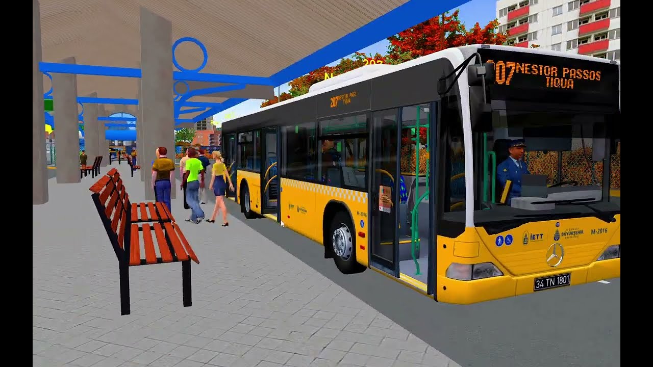 OMSİ 2 // CİTARO M-2016 İLE YOKUŞLU YOLLAR // FLORİPA FİCTİCİO 207 HATTI 