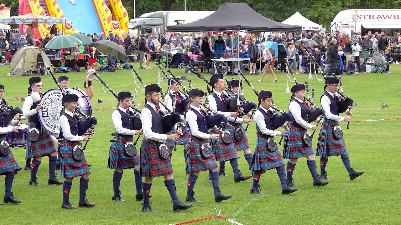 Burntisland & District Pipe Band compete in RSPBA Grade 4B bands at 2025 Pitlochry Highland Games