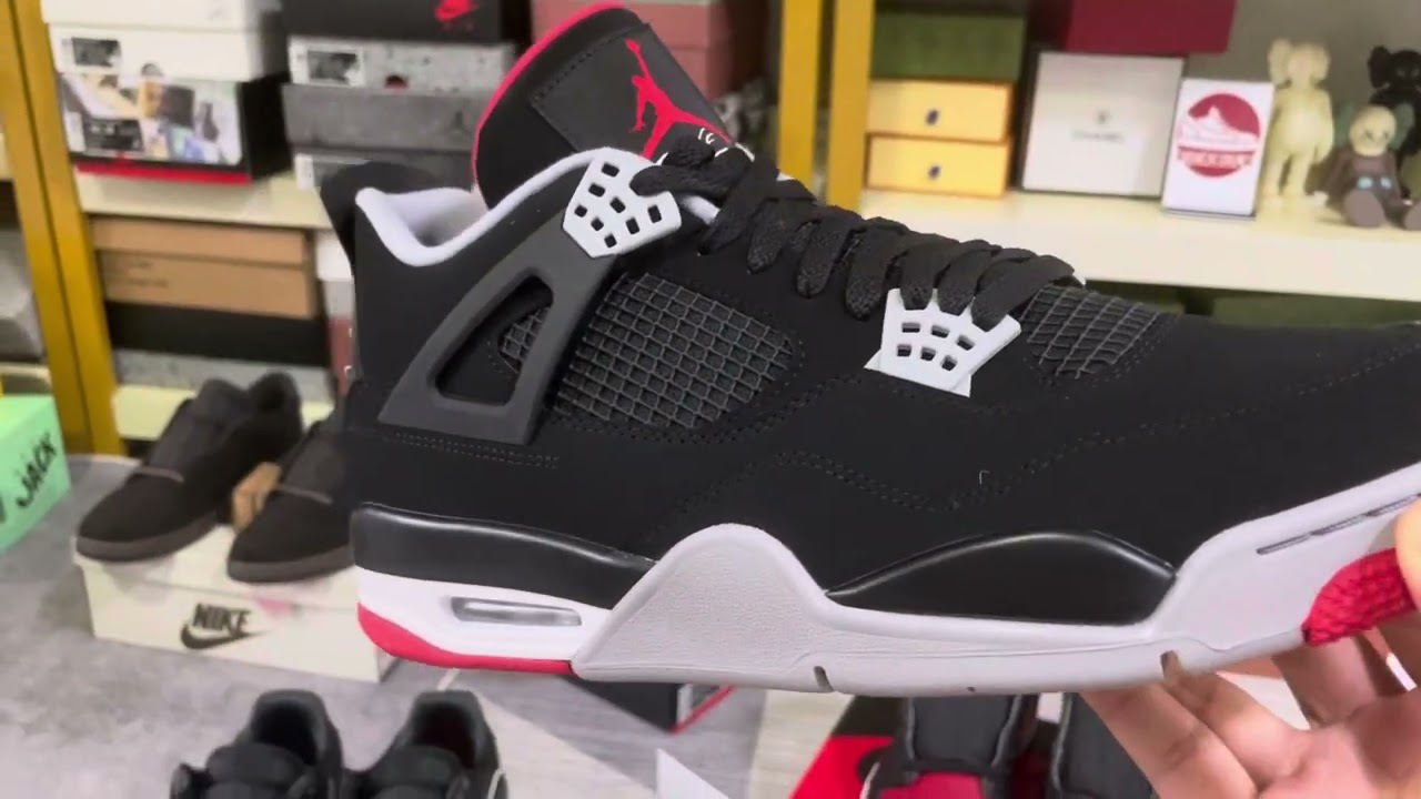 Air Jordan 4 retro Bred 308497-060 Kickbulk sneakers free shipping reviews