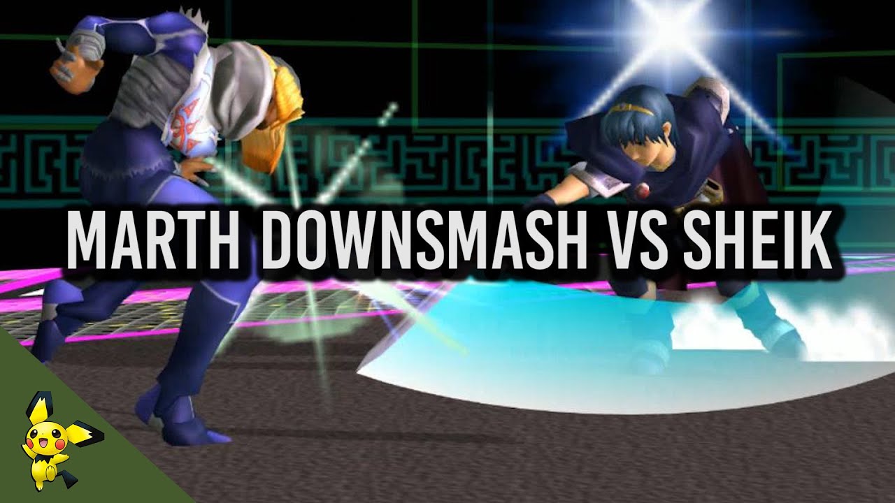 Marth's Down Smash vs Sheik - Super Smash Bros. Melee