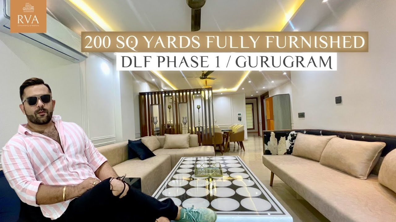 DLF Phase 1 luxury builder floor | 200 sq yards 3BHK | Fully furnished | Prime Location in Gurugram