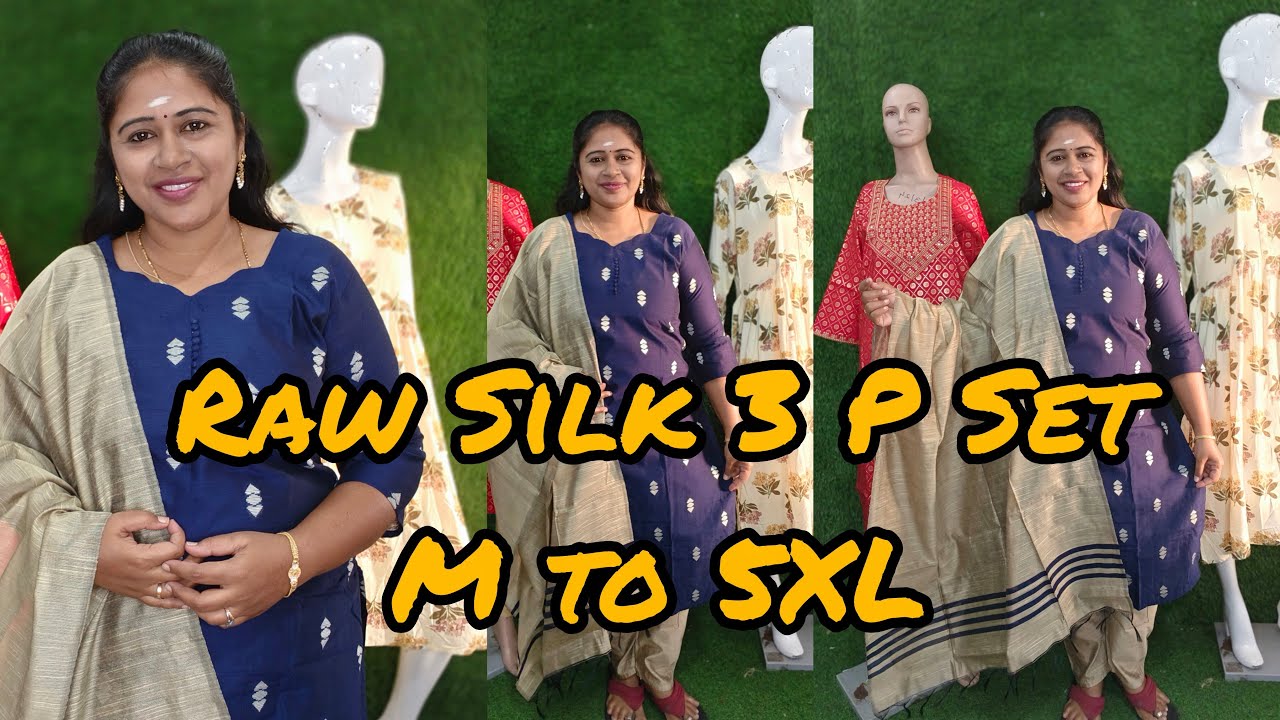 Raw Silk 3 P Set Traditional Look Always @VarshaSarees 💙💙💙💙 Raw Silk Maxi Screenshot Book 7845872956