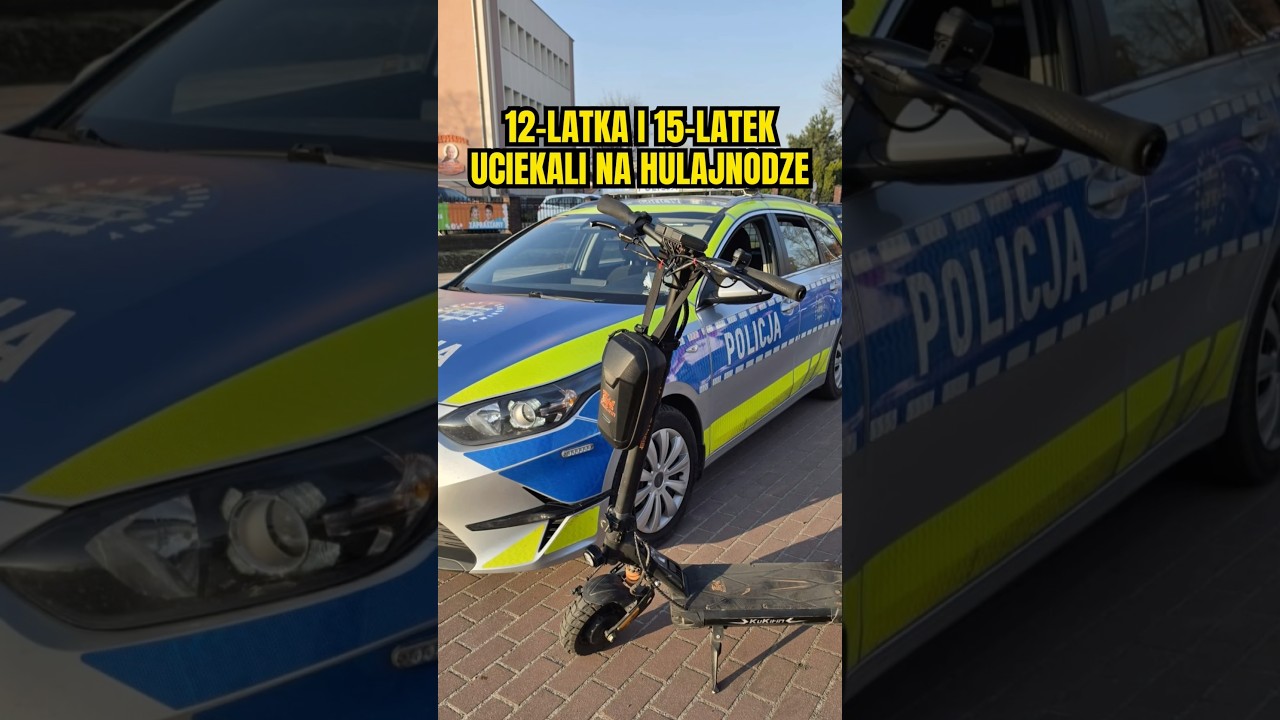 👦12-latka i 15-latek uciekali przed policją na hulajnodze elektrycznej 💁&zwj;♂️ #hulajnoga #policja