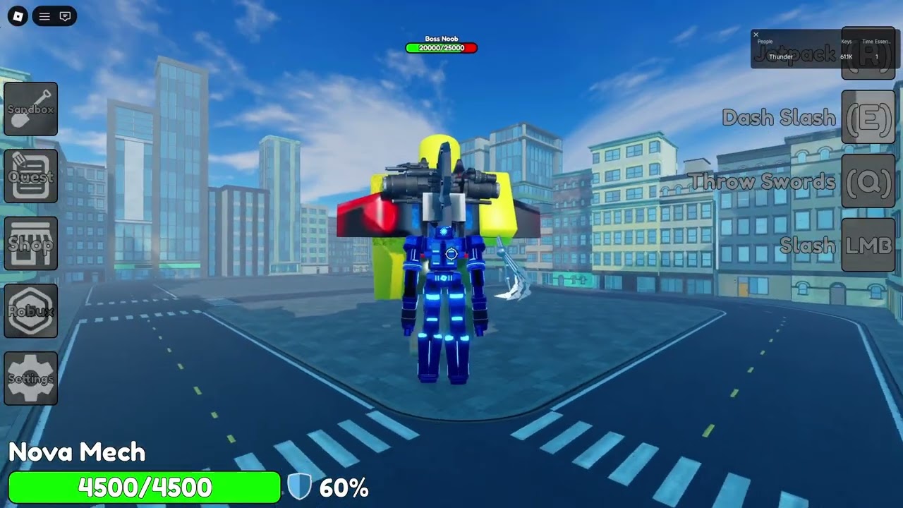 Nova Mech and Upgraded Large Laser Noob Showcase | Roblox NEBF New Update