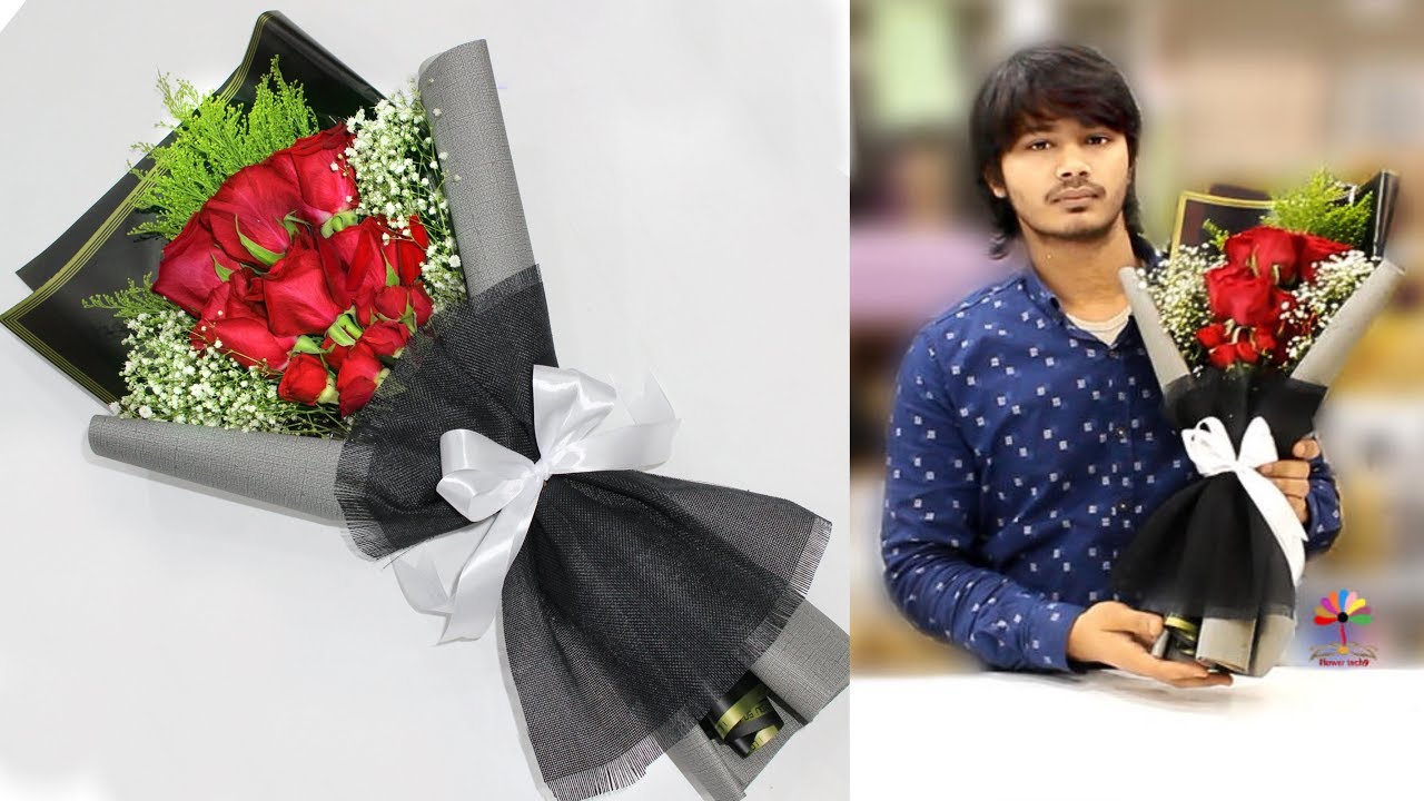 Flower wrapping in a short time. Easy to make