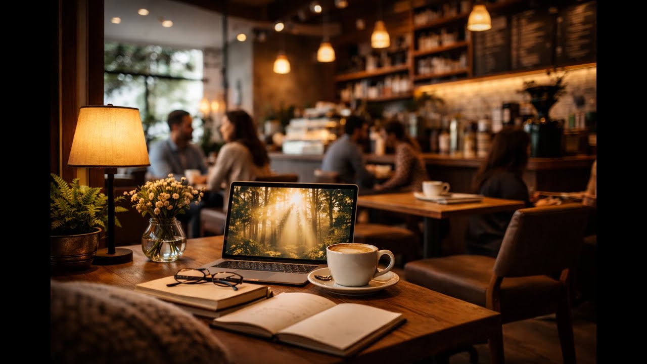 Coffee Shop Sounds for Studying & Working – Calm Background Ambience (10 Hours)