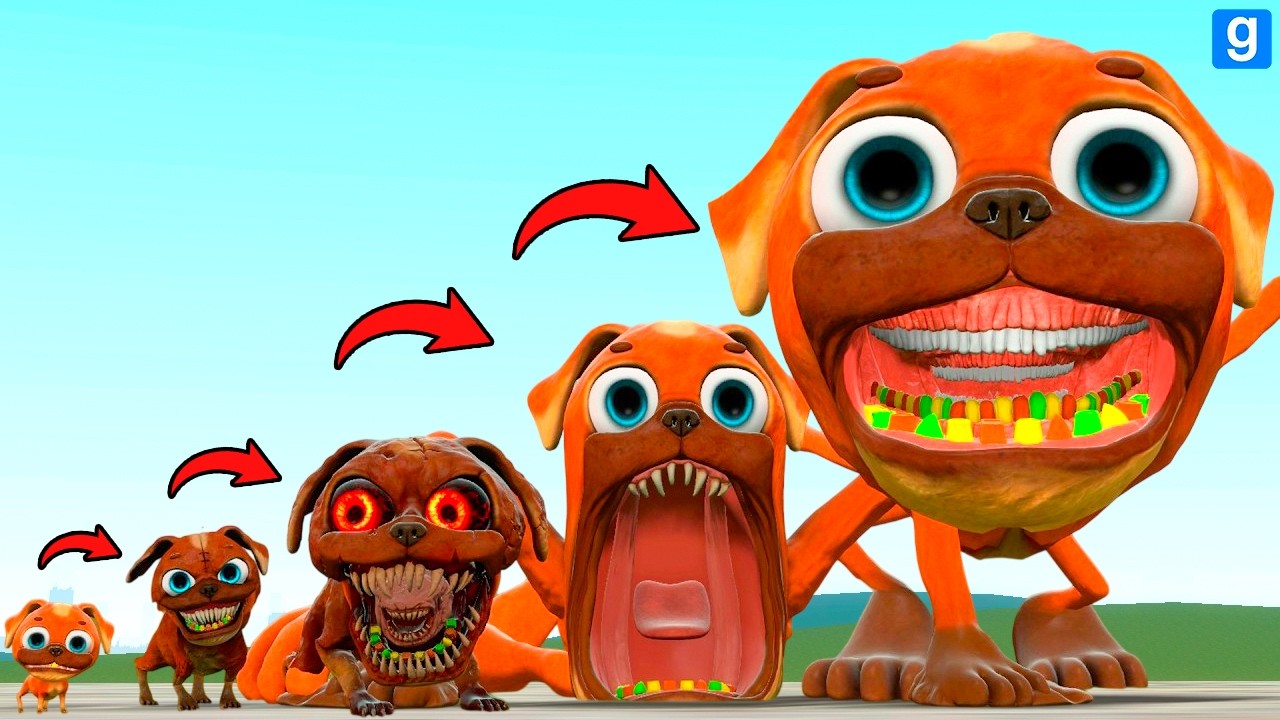 NEW SIZE COMPARISON OF ALL CHOMPY CHASEY FROM DARK PALS THE 1ST FLOOR In Garry's Mod!