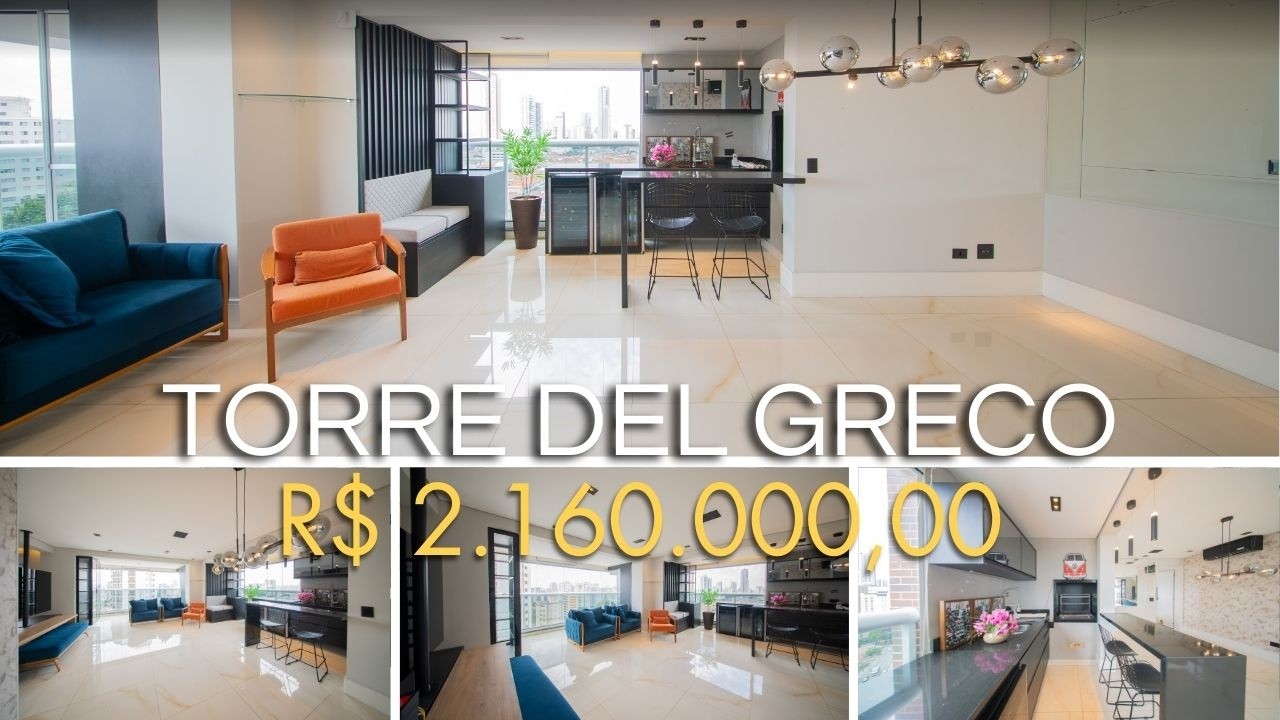 Apartamento Mobiliado 153m² no Tatuapé | 3 Suítes + 4 Vagas | Torre Del Greco