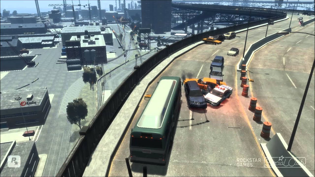 (Gta IV) Grand Theft Auto IV - Extreme Crash Compilation - Super Bus (PC) HD
