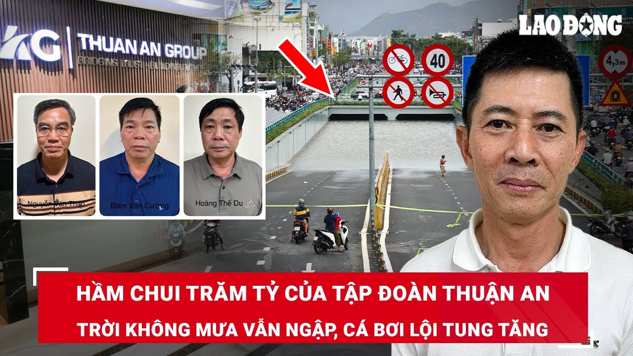 Hầm chui trăm tỷ của tập đoàn Thuận An hóa bể bơi ngoài trời, dẫu không một hạt mưa vẫn ngập sâu 4m