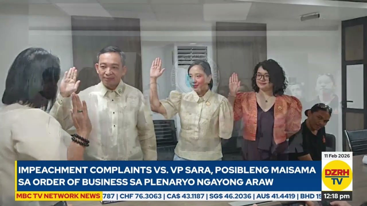 Impeachment complaints vs. VP Sara, posibleng maisama sa order of business sa plenaryo ngayong araw