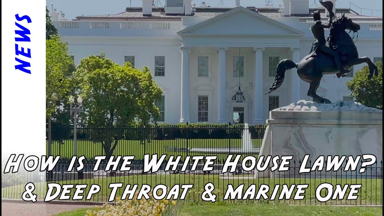Is the grass at the White House dying? Plus Marine One, a bunch of fire trucks, and Deep Throat.