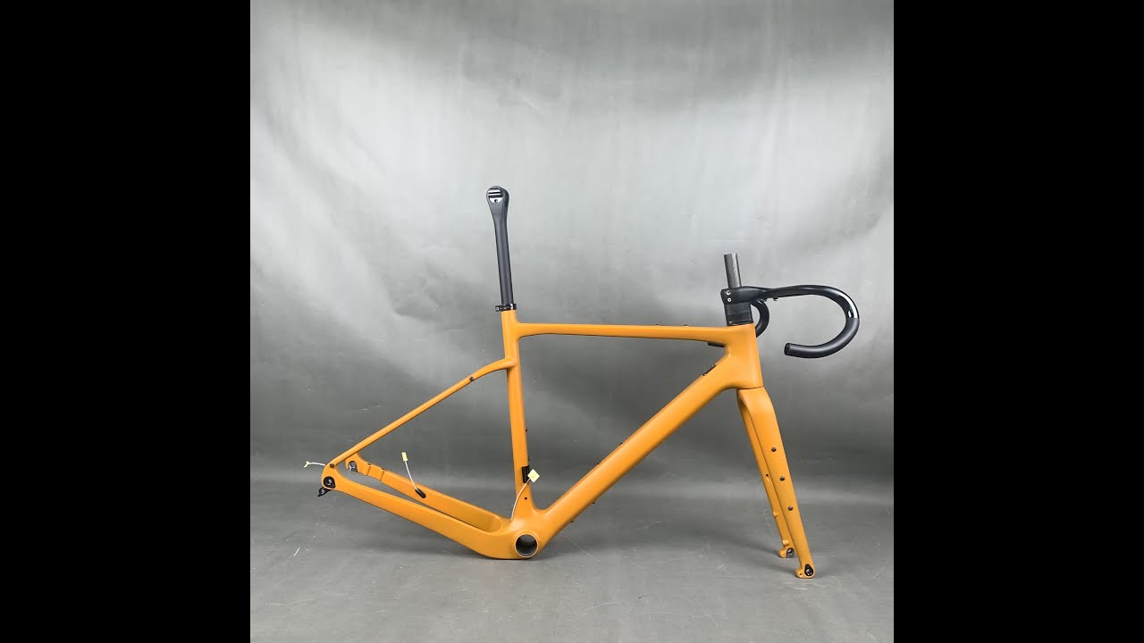 Full&nbsp;carbon&nbsp;Toray&nbsp;T1000 Disc Gravel Bike Frame GR044+HB047 handlebar #gravelbike #gravelroad #bike